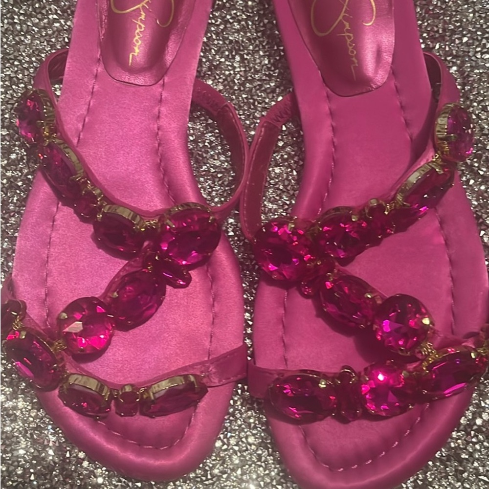Jessica Simpson Fuchsia Gem Sandals